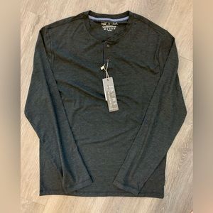 New Jach’s Men’s Long Sleeve Henley - Charcoal Grey